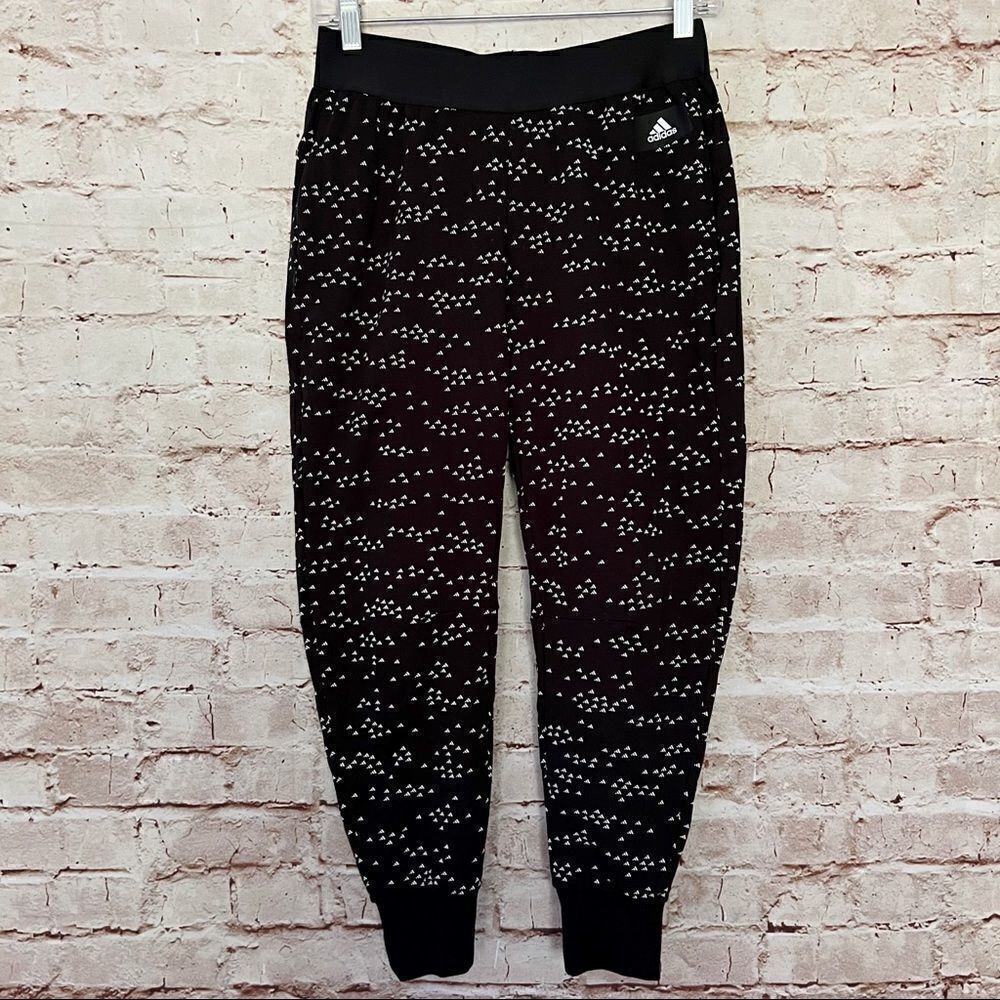 Adidas all over print logo jogger pants